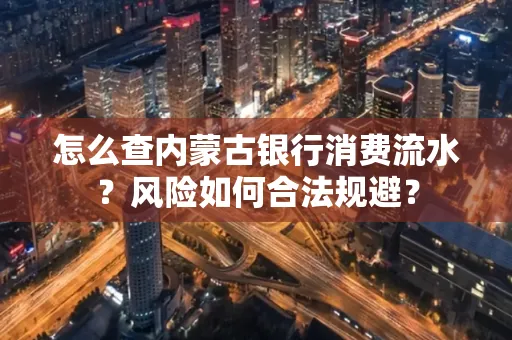 怎么查内蒙古银行消费流水?风险如何合法规避?