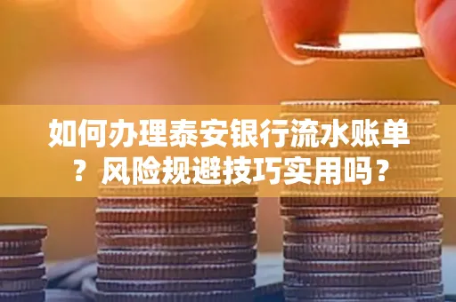 如何办理泰安银行流水账单?风险规避技巧实用吗?