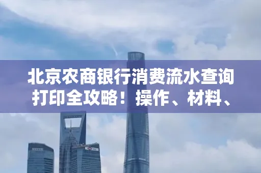 北京农商银行消费流水查询打印全攻略!操作、材料、避坑指南都在这里