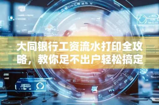 大同银行工资流水打印全攻略,教你足不出户轻松搞定 大同银行工资流水打印全攻略,教你足不出户轻松搞定