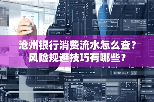 沧州银行消费流水怎么查?风险规避技巧有哪些?