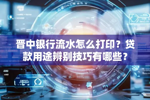 晋中银行流水怎么打印?贷款用途辨别技巧有哪些?