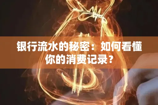 银行流水的秘密:如何看懂你的消费记录?