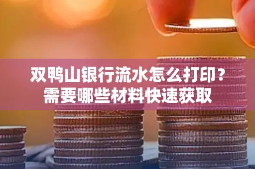 双鸭山银行流水怎么打印?需要哪些材料快速获取