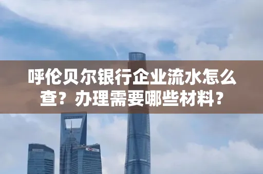 呼伦贝尔银行企业流水怎么查?办理需要哪些材料?