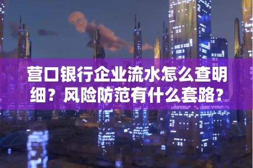 营口银行企业流水怎么查明细?风险防范有什么套路?