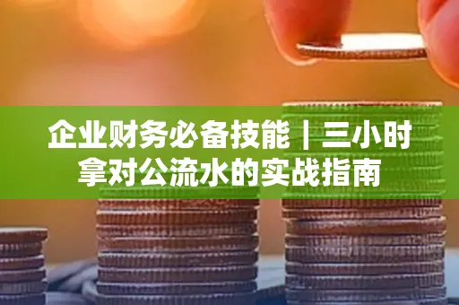 企业财务必备技能｜三小时拿对公流水的实战指南