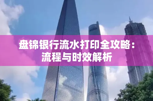 盘锦银行流水打印全攻略:流程与时效解析