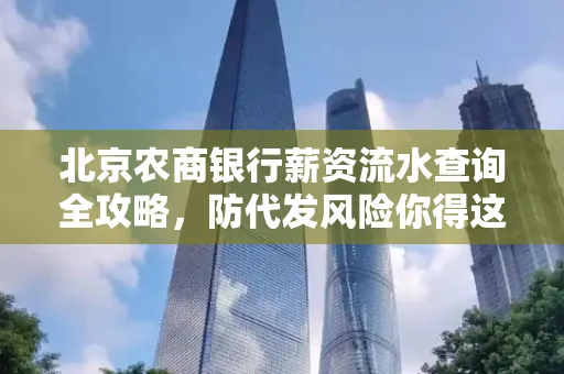 北京农商银行薪资流水查询全攻略,防代发风险你得这样做