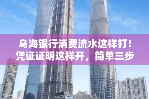 乌海银行消费流水这样打!凭证证明这样开,简单三步轻松搞定