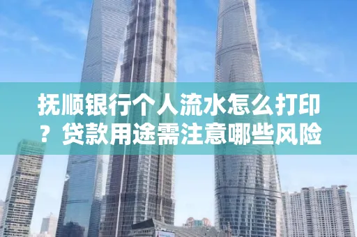 抚顺银行个人流水怎么打印?贷款用途需注意哪些风险?