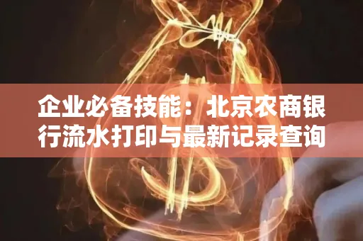 企业必备技能:北京农商银行流水打印与最新记录查询全攻略