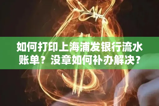如何打印上海浦发银行流水账单?没章如何补办解决?