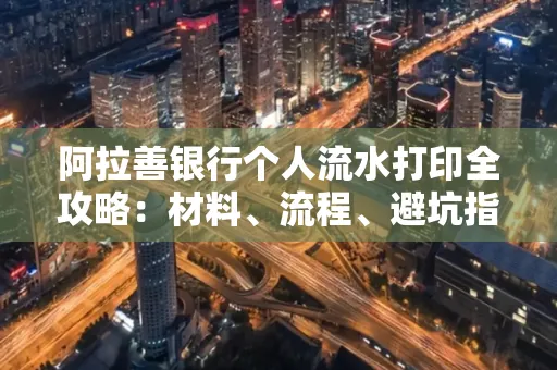 阿拉善银行个人流水打印全攻略:材料、流程、避坑指南一网打尽