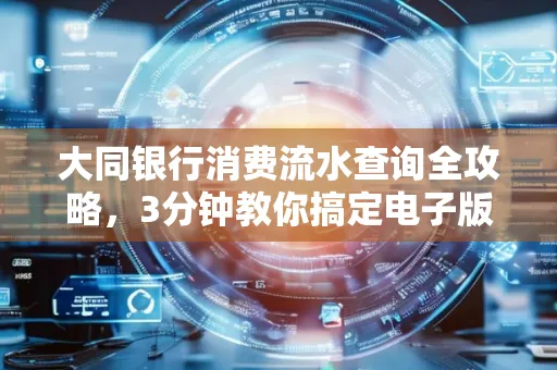 大同银行消费流水查询全攻略,3分钟教你搞定电子版打印