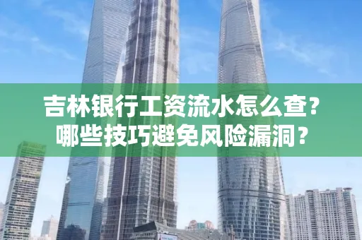 吉林银行工资流水怎么查?哪些技巧避免风险漏洞?