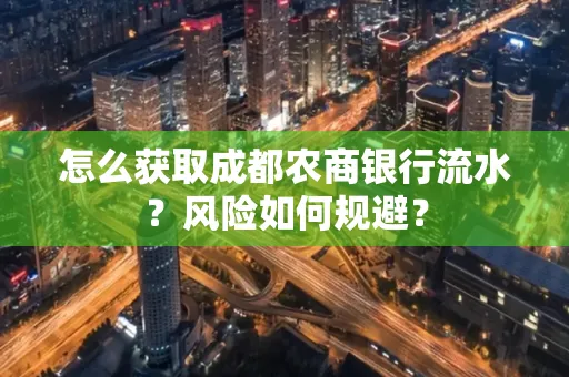 怎么获取成都农商银行流水?风险如何规避?